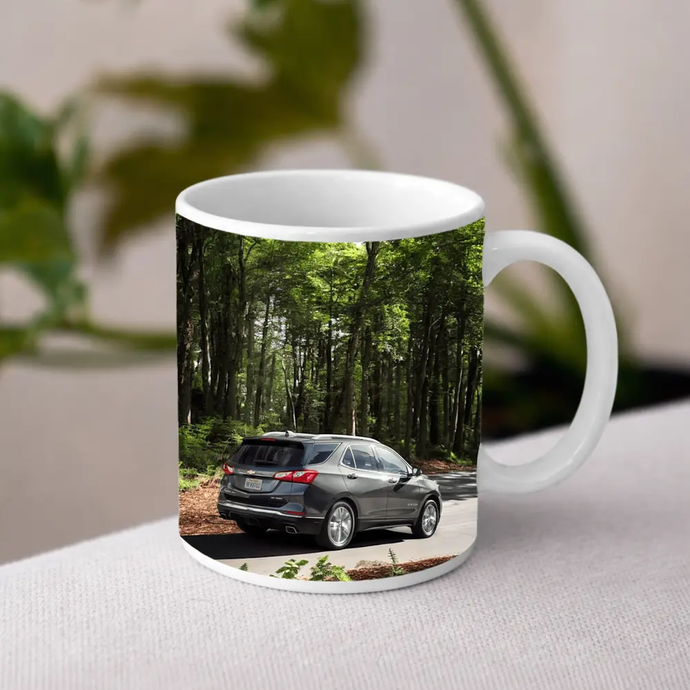 Chevrolet Equinox SUV Driving Through Forest Road – Mugs