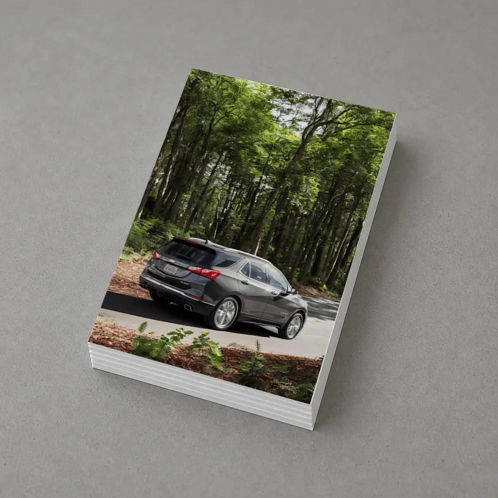 Chevrolet Equinox SUV Driving Through Forest Road – Postcards