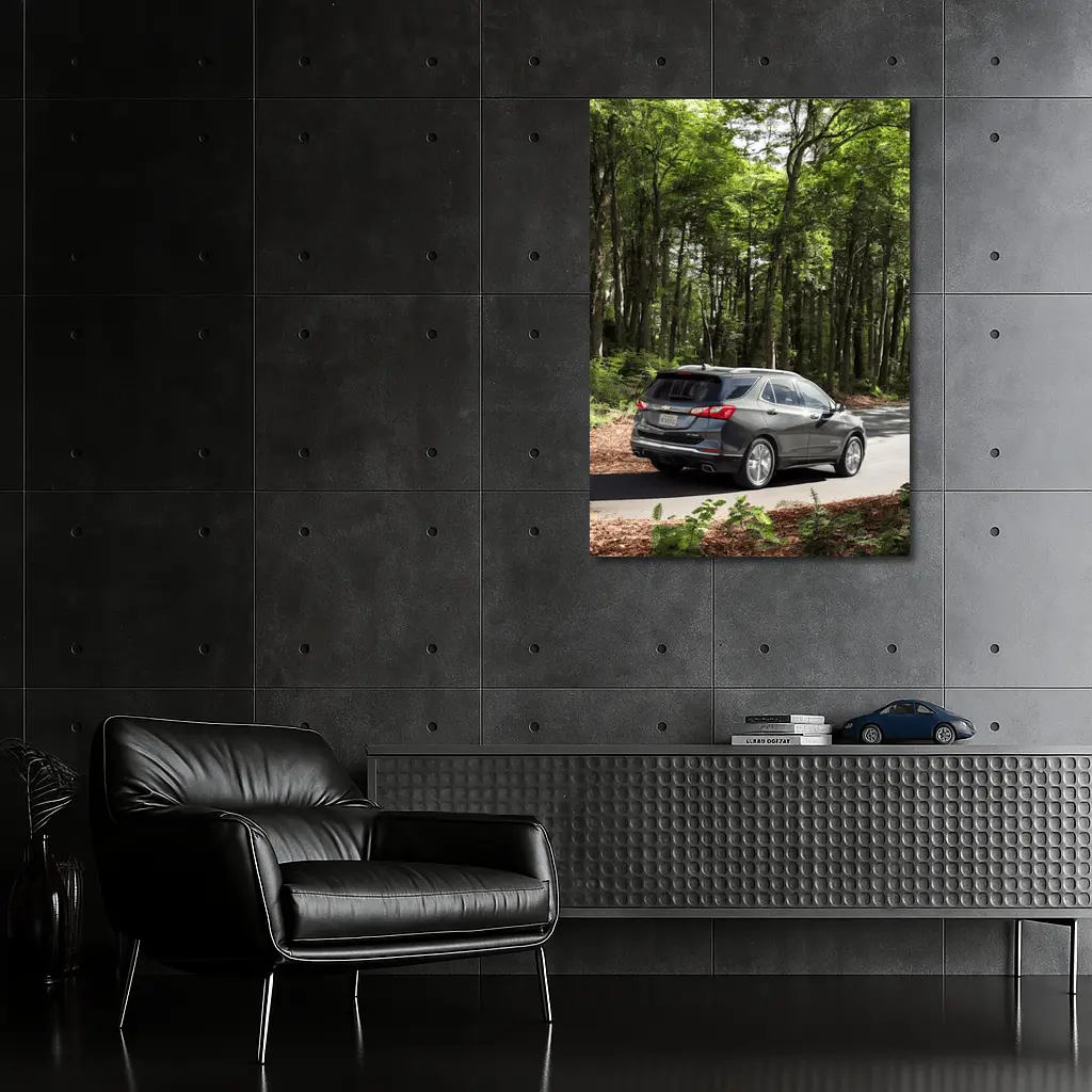 Chevrolet Equinox SUV Driving Through Forest Road – Wall Art