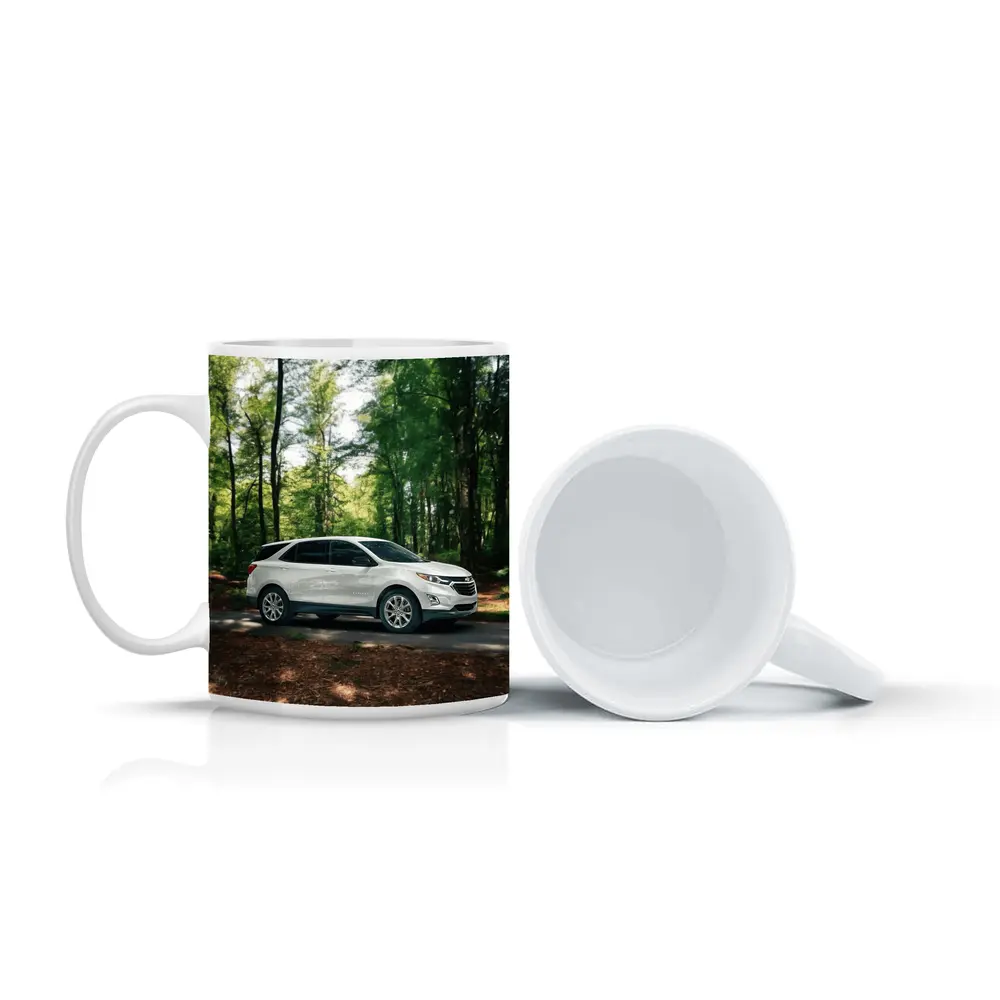 Chevrolet Equinox White SUV Forest Road – Mugs