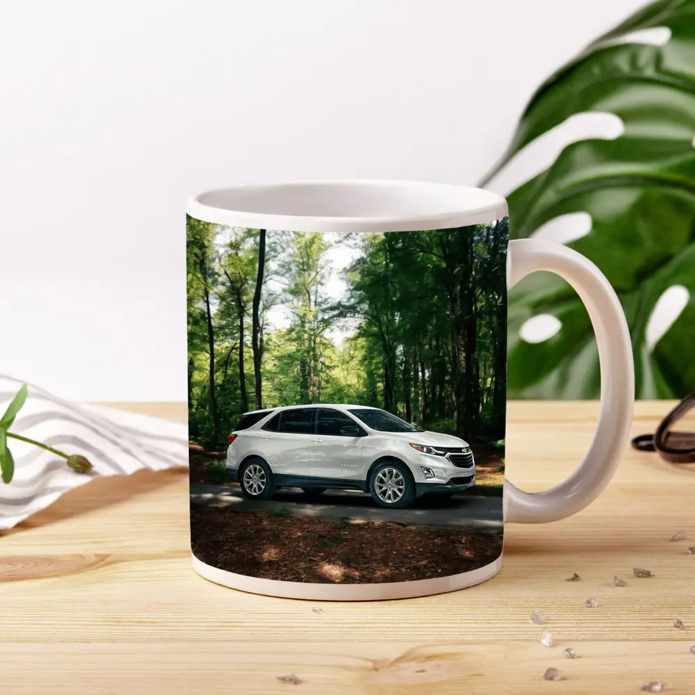 Chevrolet Equinox White SUV Forest Road – Mugs