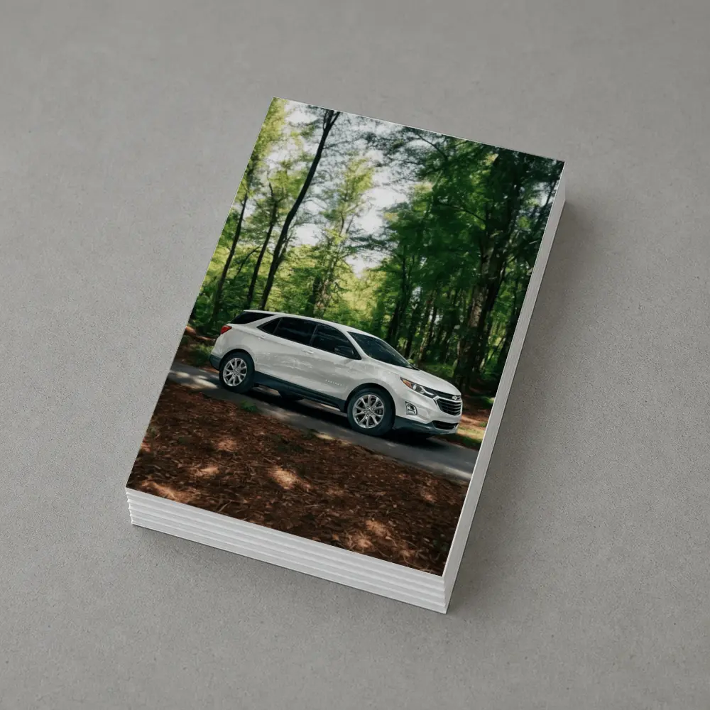 Chevrolet Equinox White SUV Forest Road – Postcards