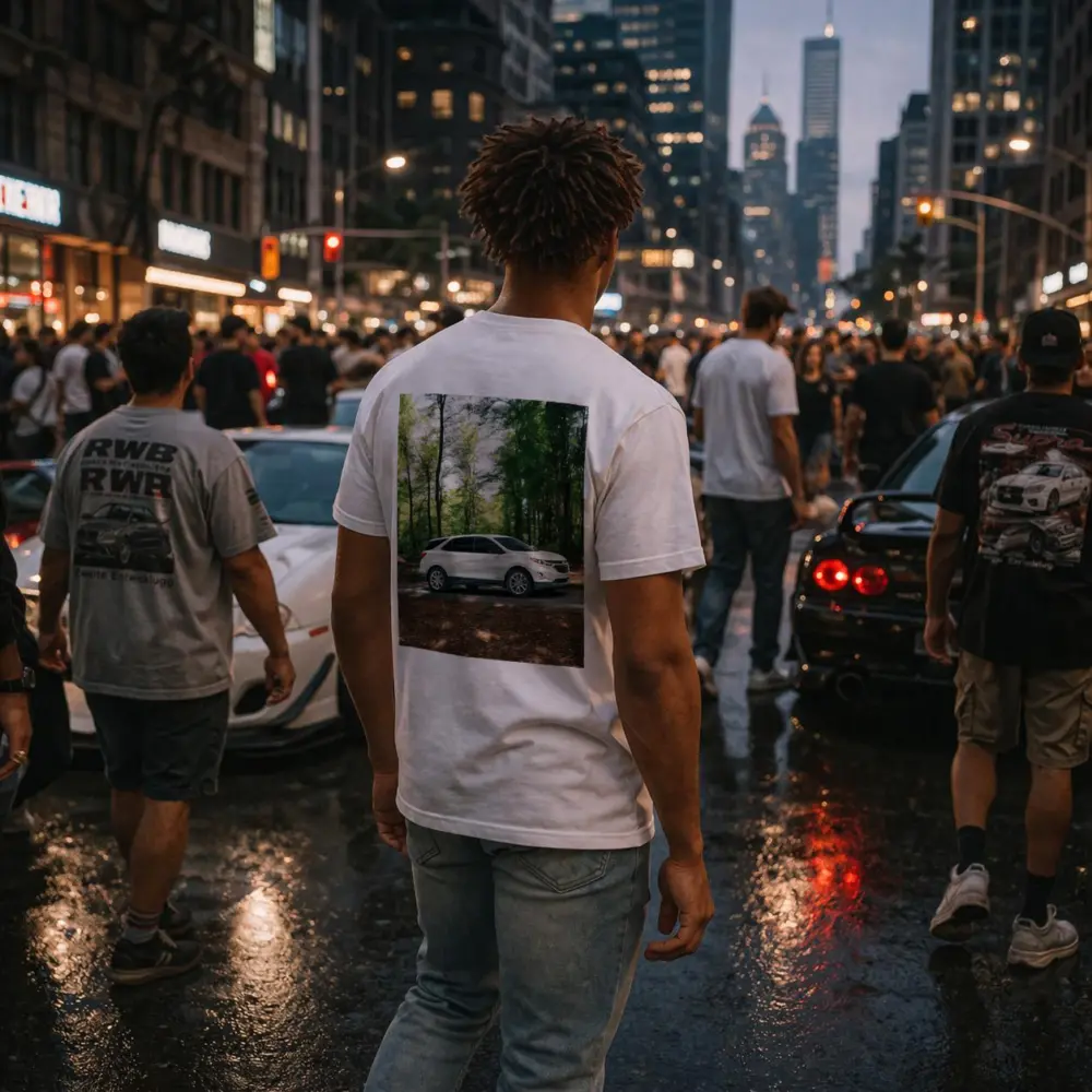 Chevrolet Equinox White SUV Forest Road – T-Shirts