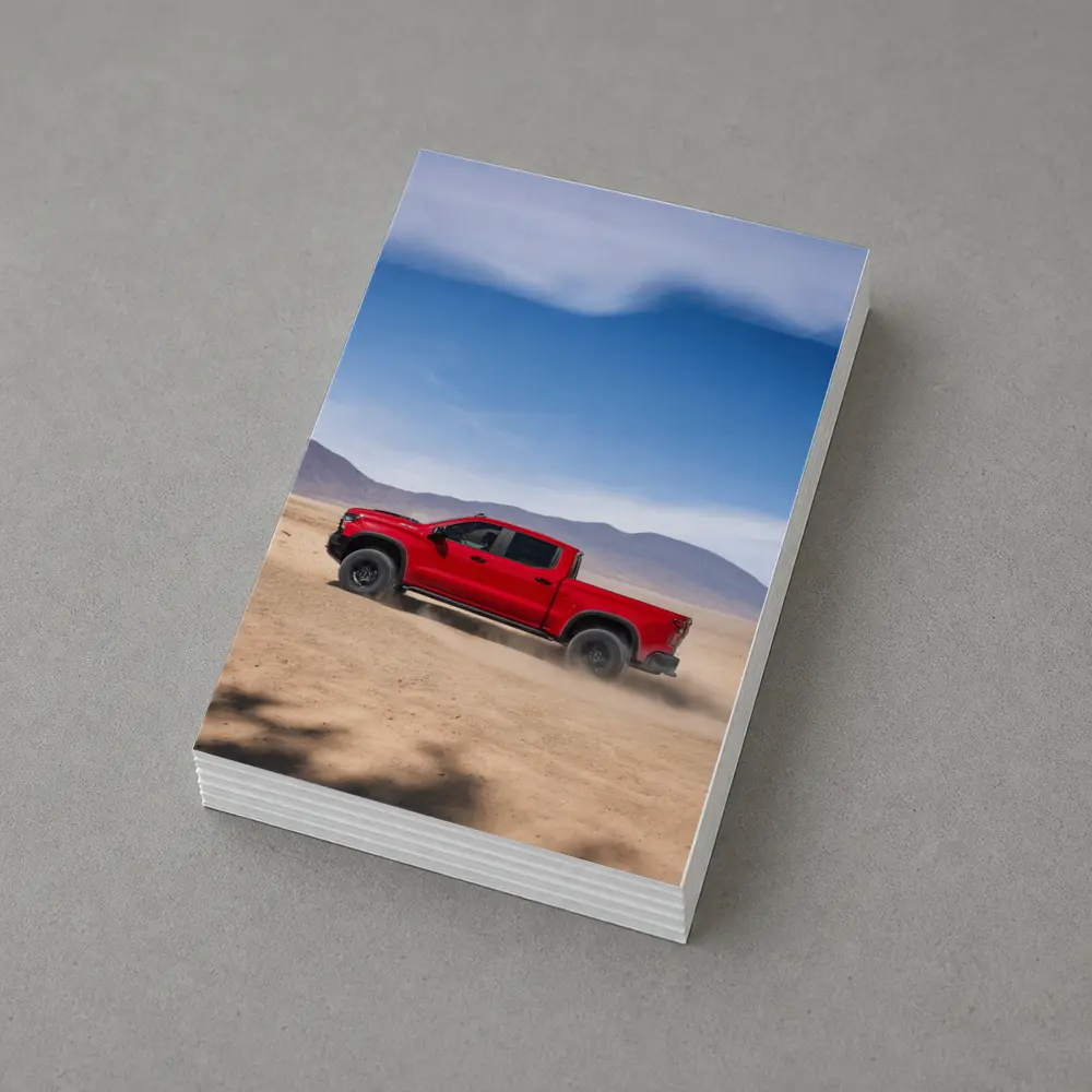 Chevrolet Silverado Red Truck Desert Landscape – Postcards