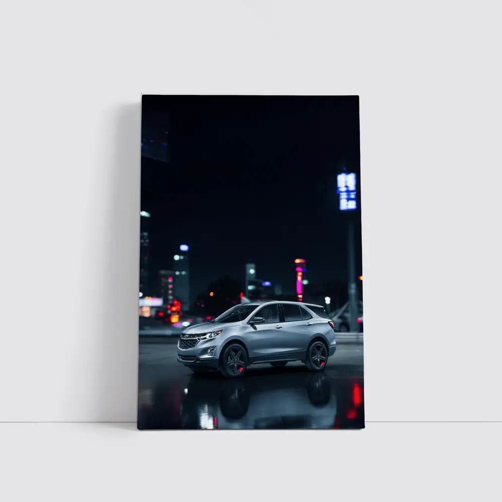 Chevrolet Equinox Silver SUV Night City – Wall Art