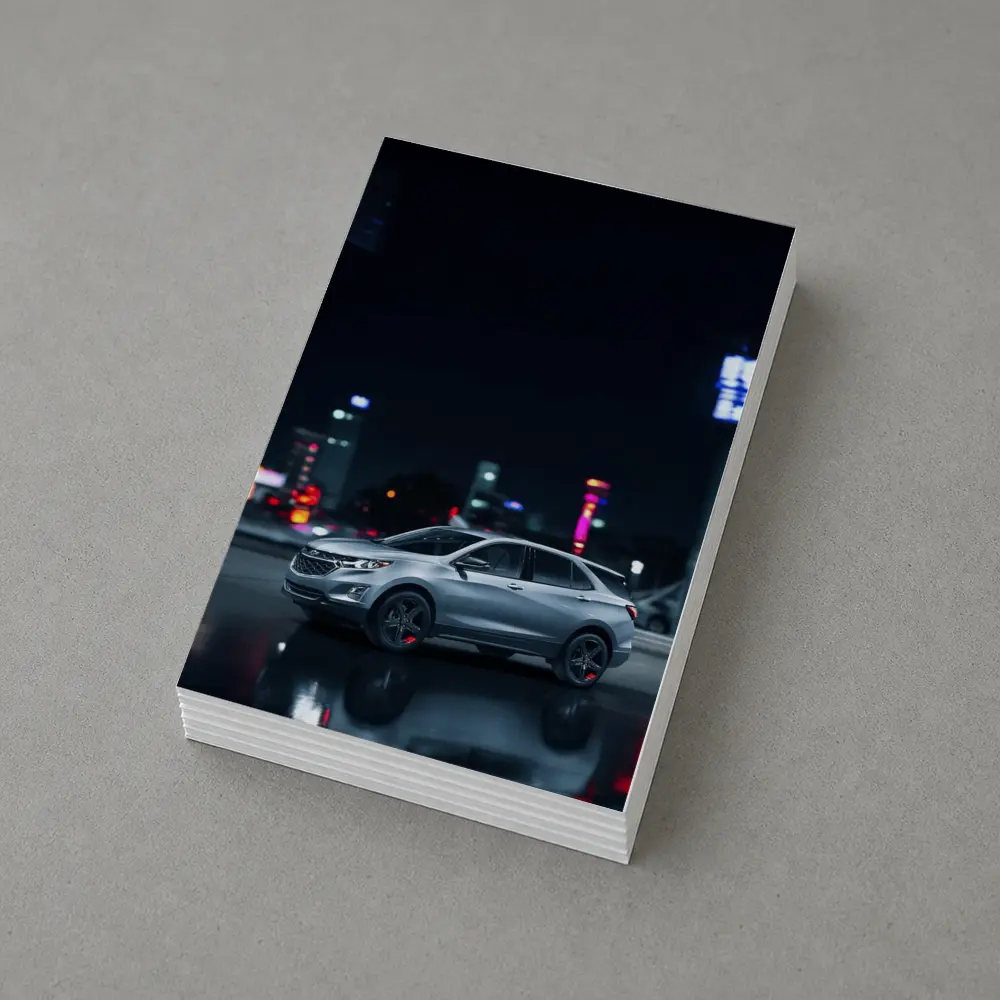 Chevrolet Equinox Silver SUV Night City – Postcards