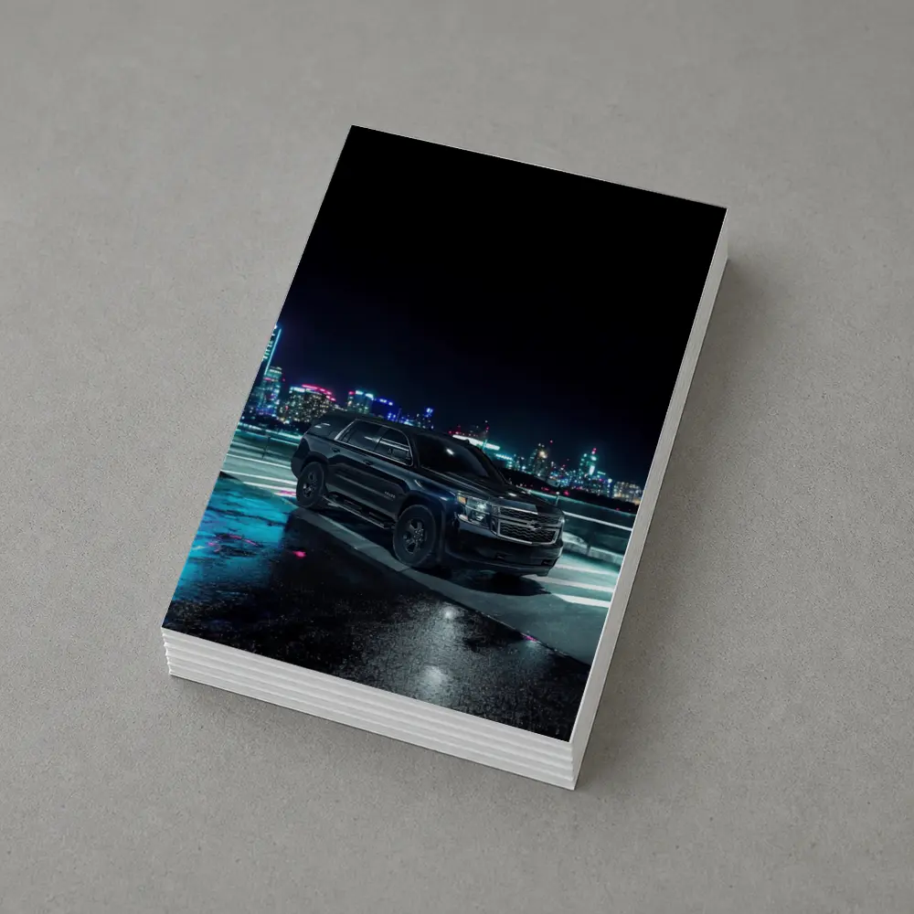 Chevrolet Tahoe Black SUV City Night – Postcards