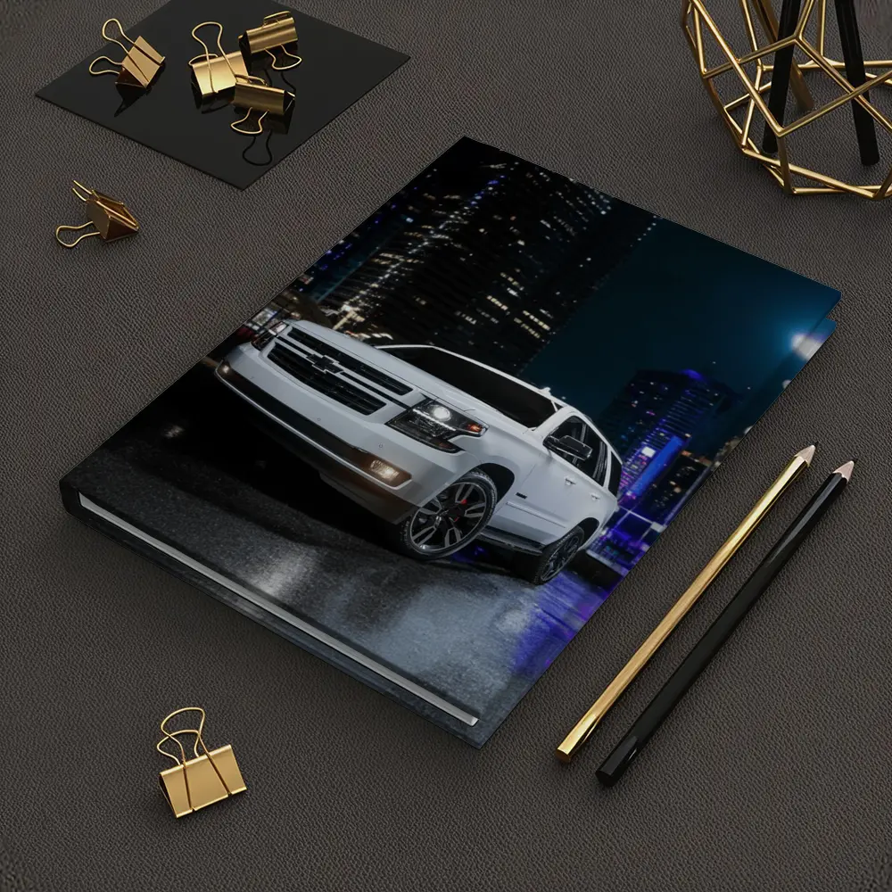 Chevrolet Tahoe White SUV City Night – Notebooks