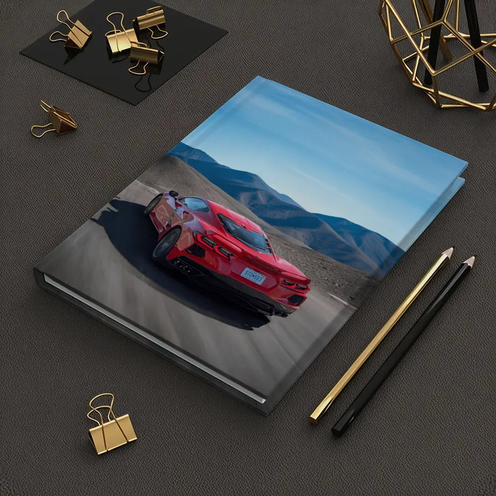 Chevrolet Corvette Red Desert Mountain Road – Notebooks