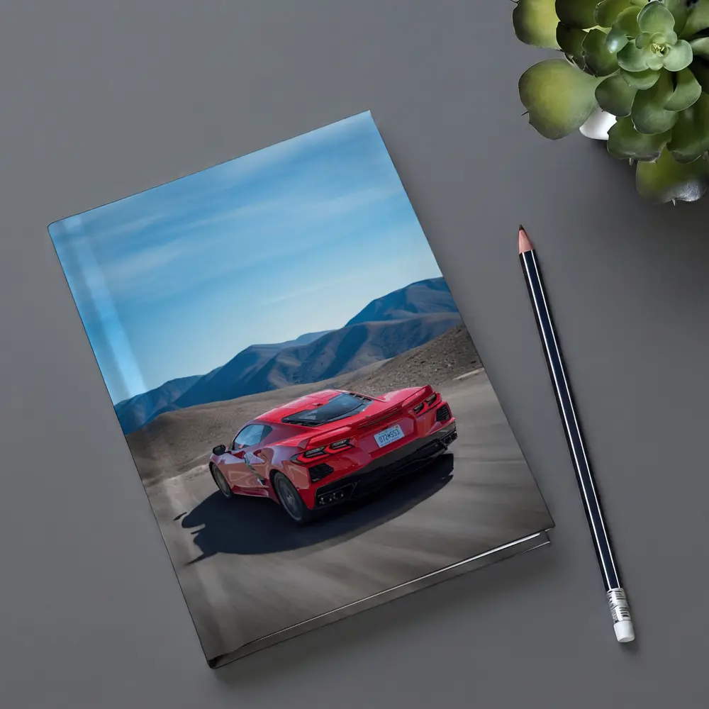 Chevrolet Corvette Red Desert Mountain Road – Notebooks