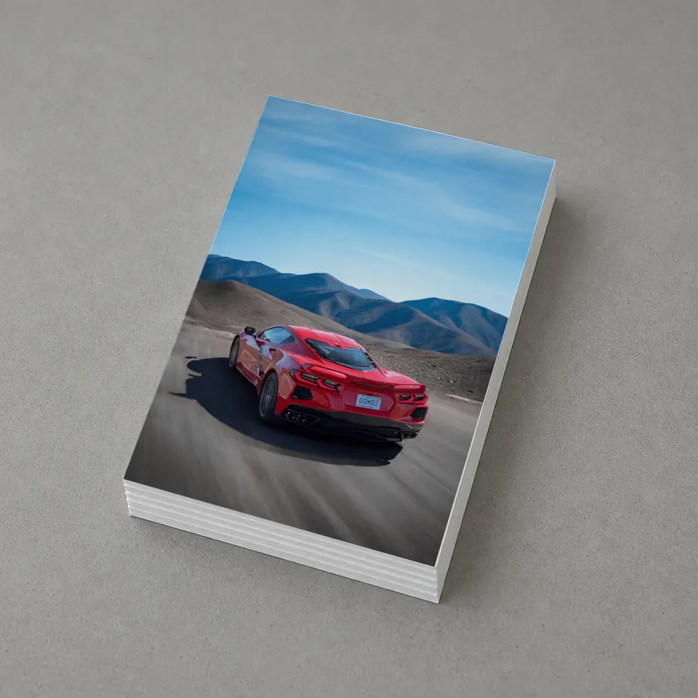 Chevrolet Corvette Red Desert Mountain Road – Postcards