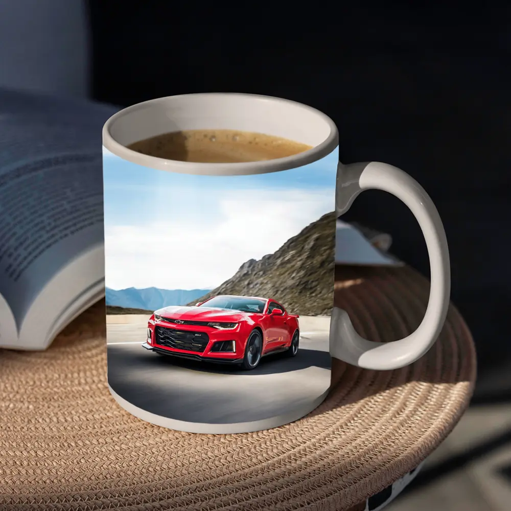 Red Chevrolet Camaro ZL1 Mountain Road – Mugs