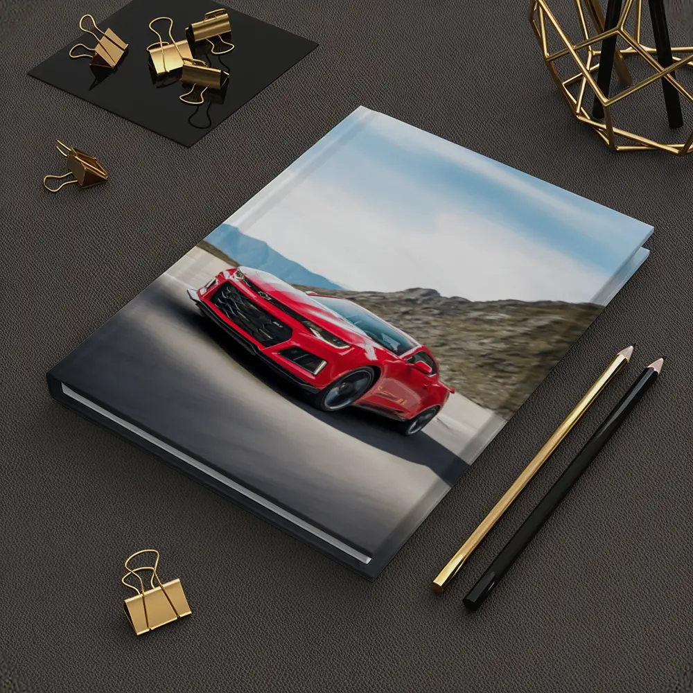 Red Chevrolet Camaro ZL1 Mountain Road – Notebooks