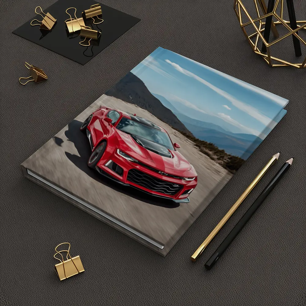 Red Chevrolet Camaro ZL1 Mountain Road – Notebooks