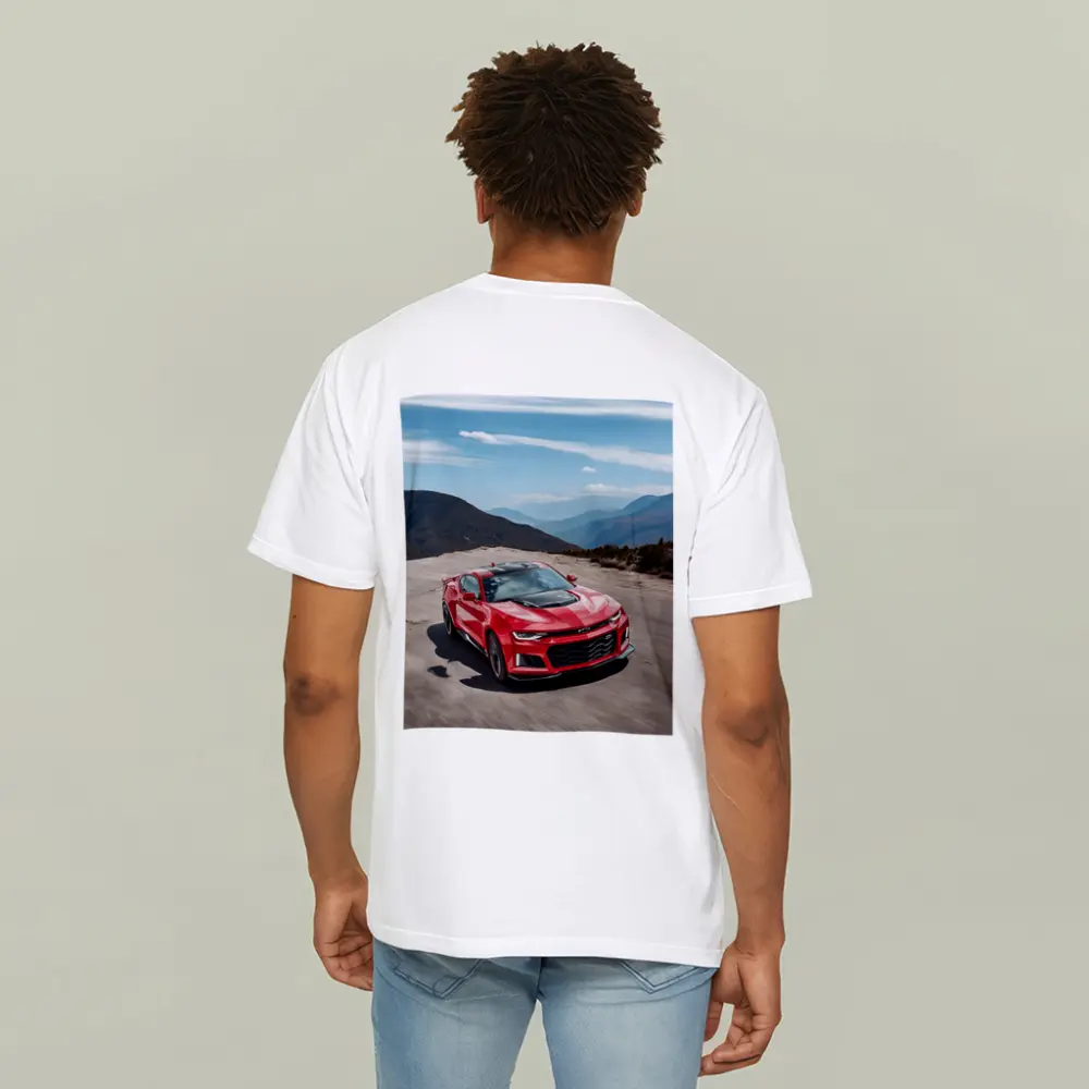 Red Chevrolet Camaro ZL1 Mountain Road – T-Shirts