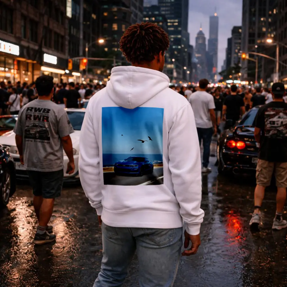 Chevrolet Camaro Blue Coastal Highway Drive – Hoodies