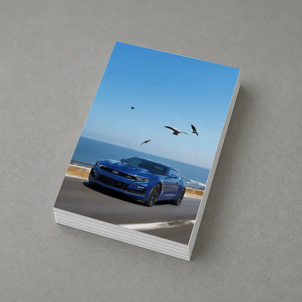 Chevrolet Camaro Blue Coastal Highway Drive – Postcards