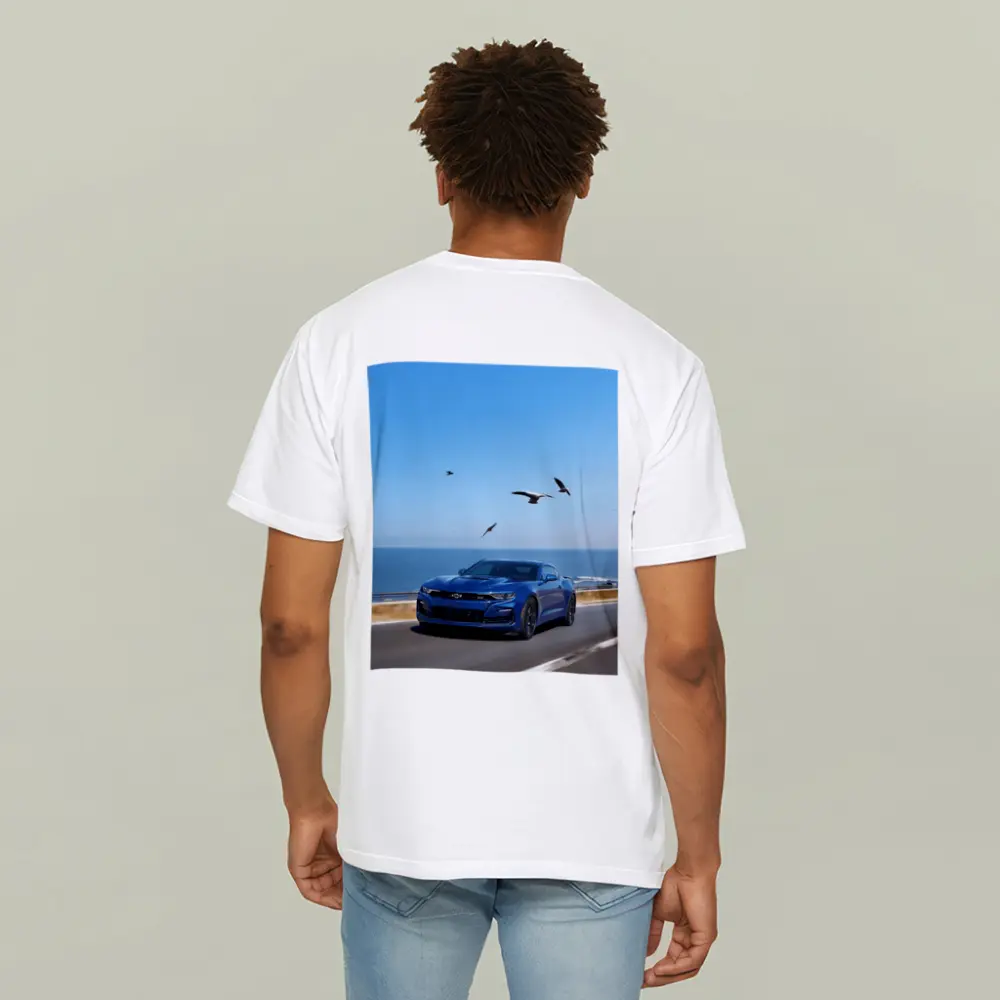 Chevrolet Camaro Blue Coastal Highway Drive – T-Shirts