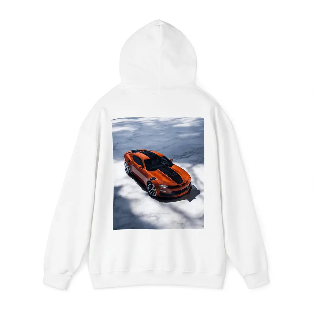 Chevrolet Camaro Orange on White Marble – Hoodies