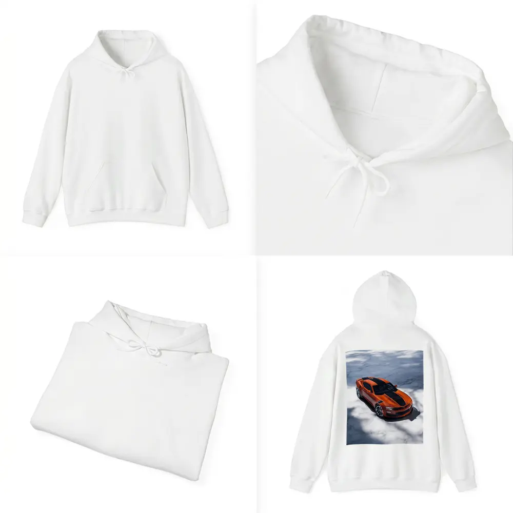 Chevrolet Camaro Orange on White Marble – Hoodies