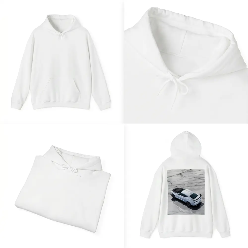 Chevrolet Camaro White on Marble Floor – Hoodies