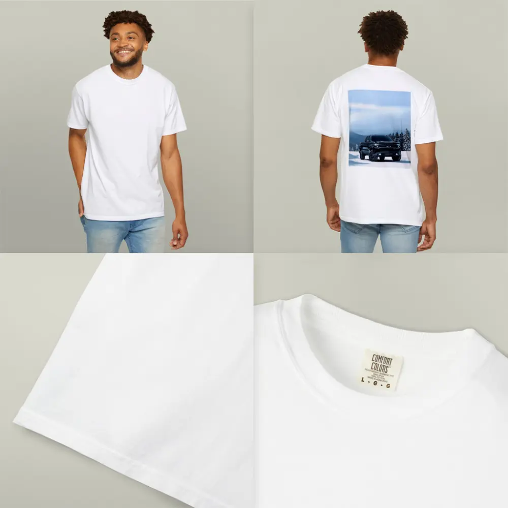 Chevrolet Silverado Black Truck Snowy Mountains – T-Shirts