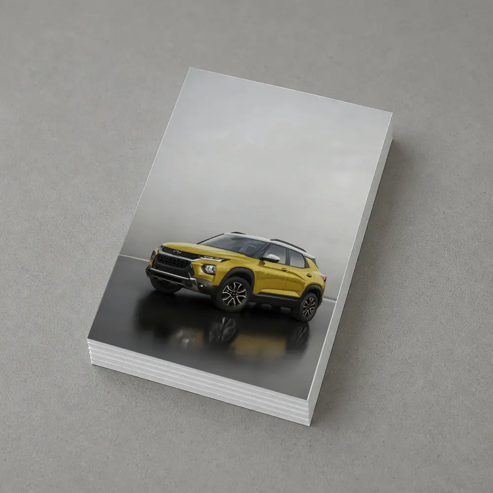 Chevrolet Trailblazer Yellow SUV Studio Shot – Postcards