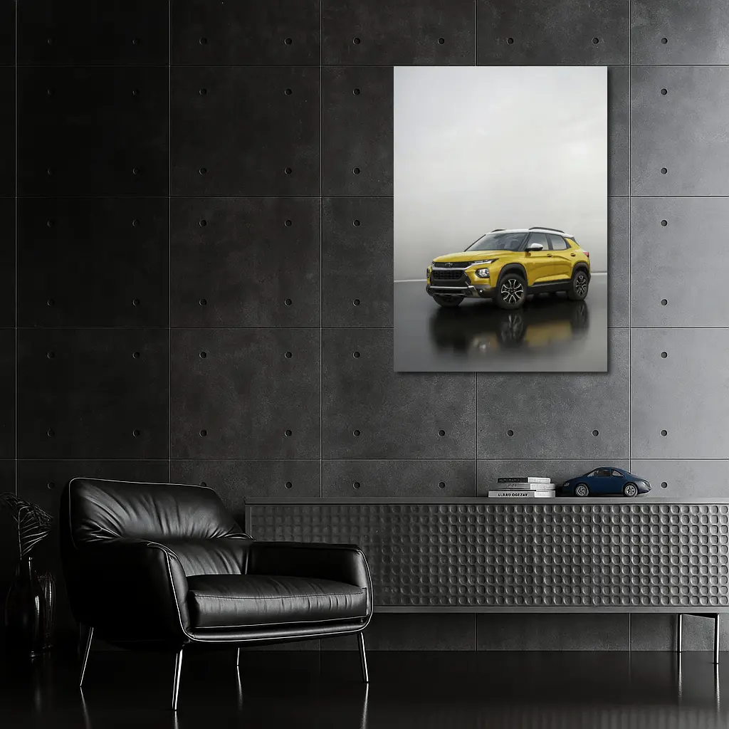 Chevrolet Trailblazer Yellow SUV Studio Shot – Wall Art