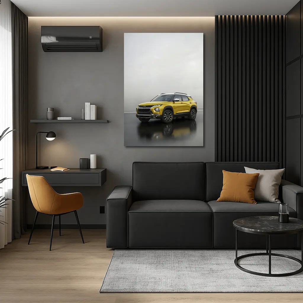 Chevrolet Trailblazer Yellow SUV Studio Shot – Wall Art