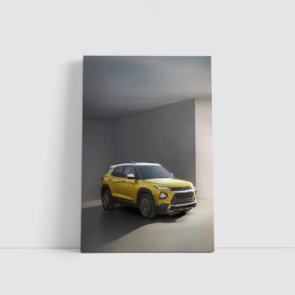 Chevrolet Trailblazer Yellow SUV Studio Shot – Wall Art