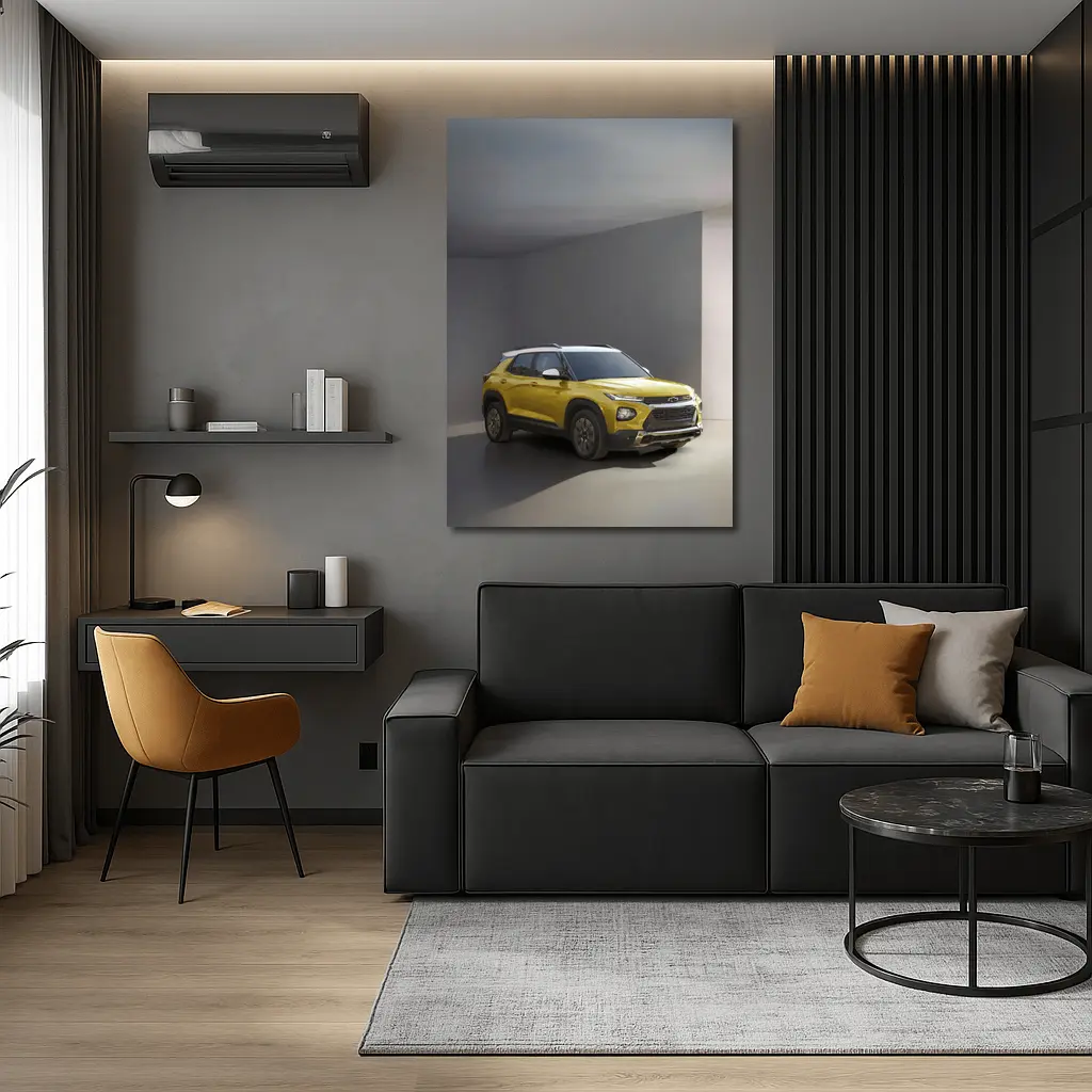 Chevrolet Trailblazer Yellow SUV Studio Shot – Wall Art