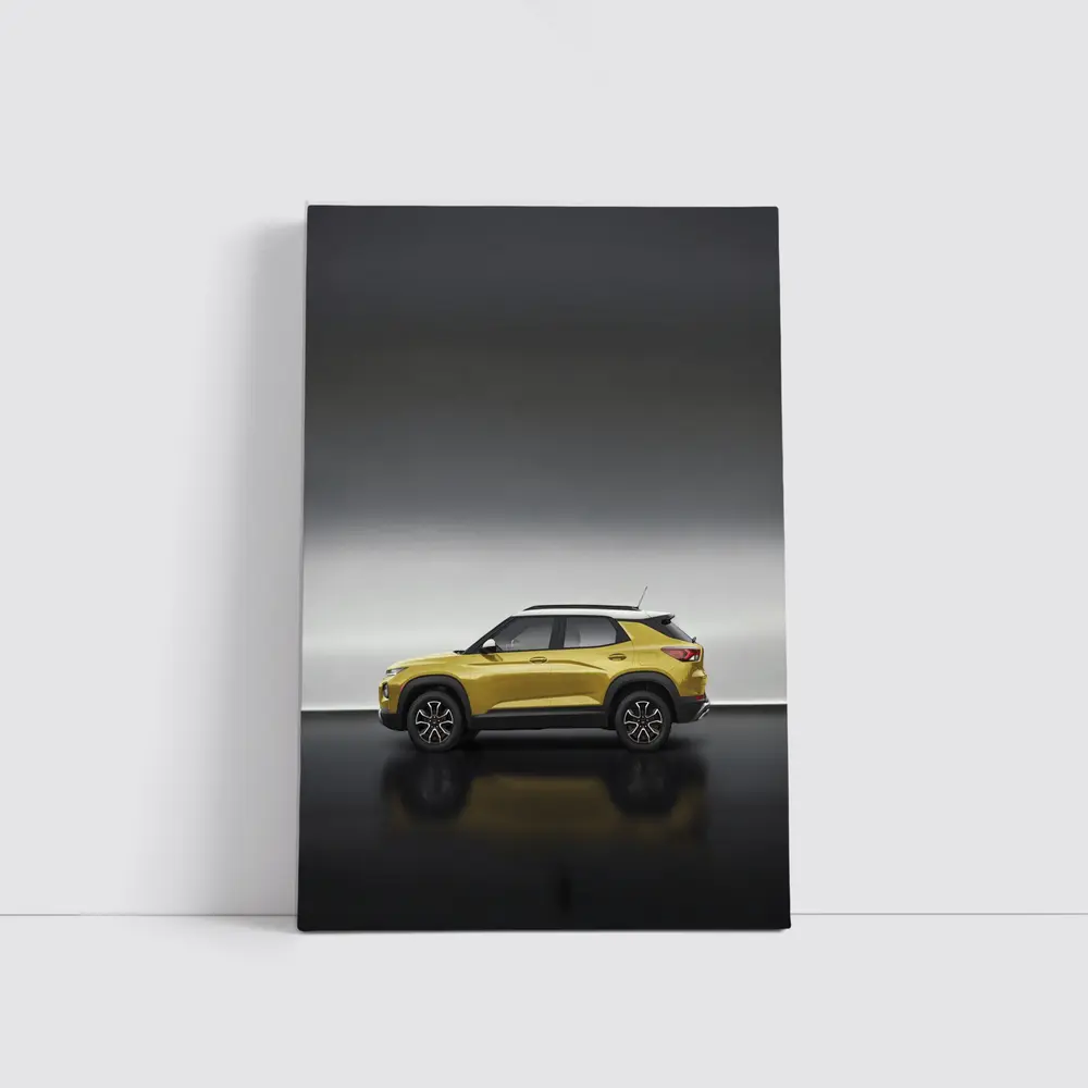 Chevrolet Trailblazer Yellow SUV Studio Shot – Wall Art