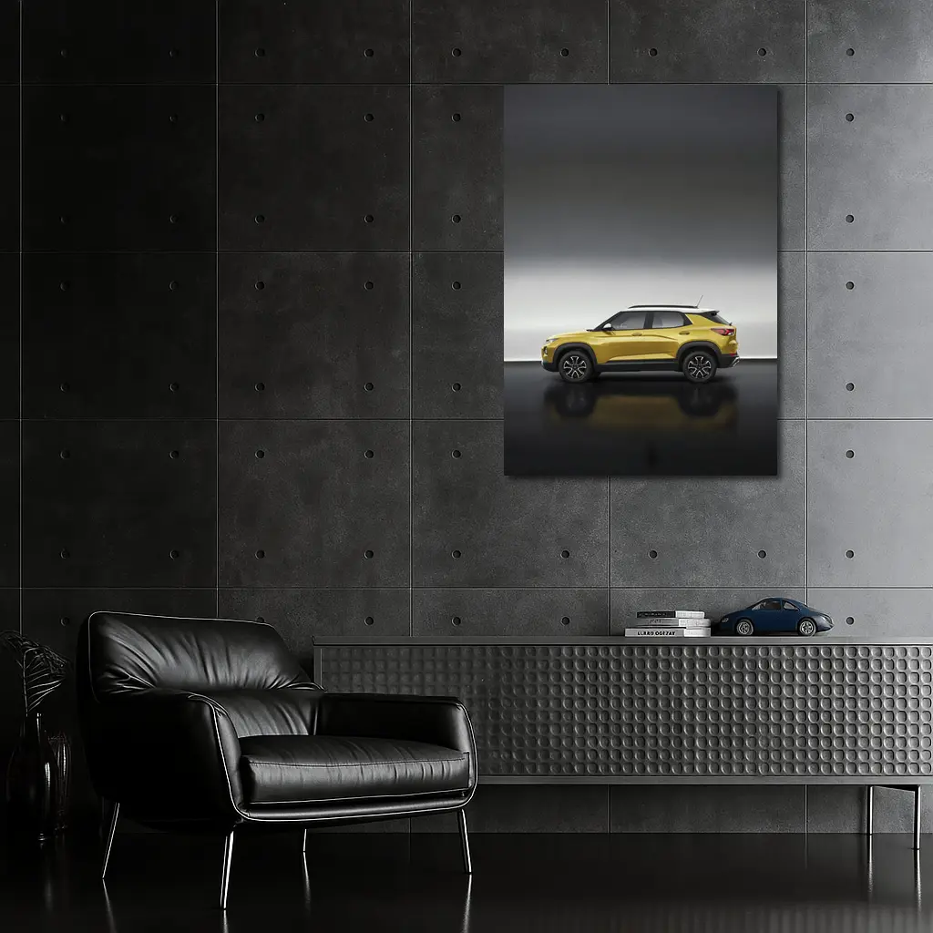 Chevrolet Trailblazer Yellow SUV Studio Shot – Wall Art