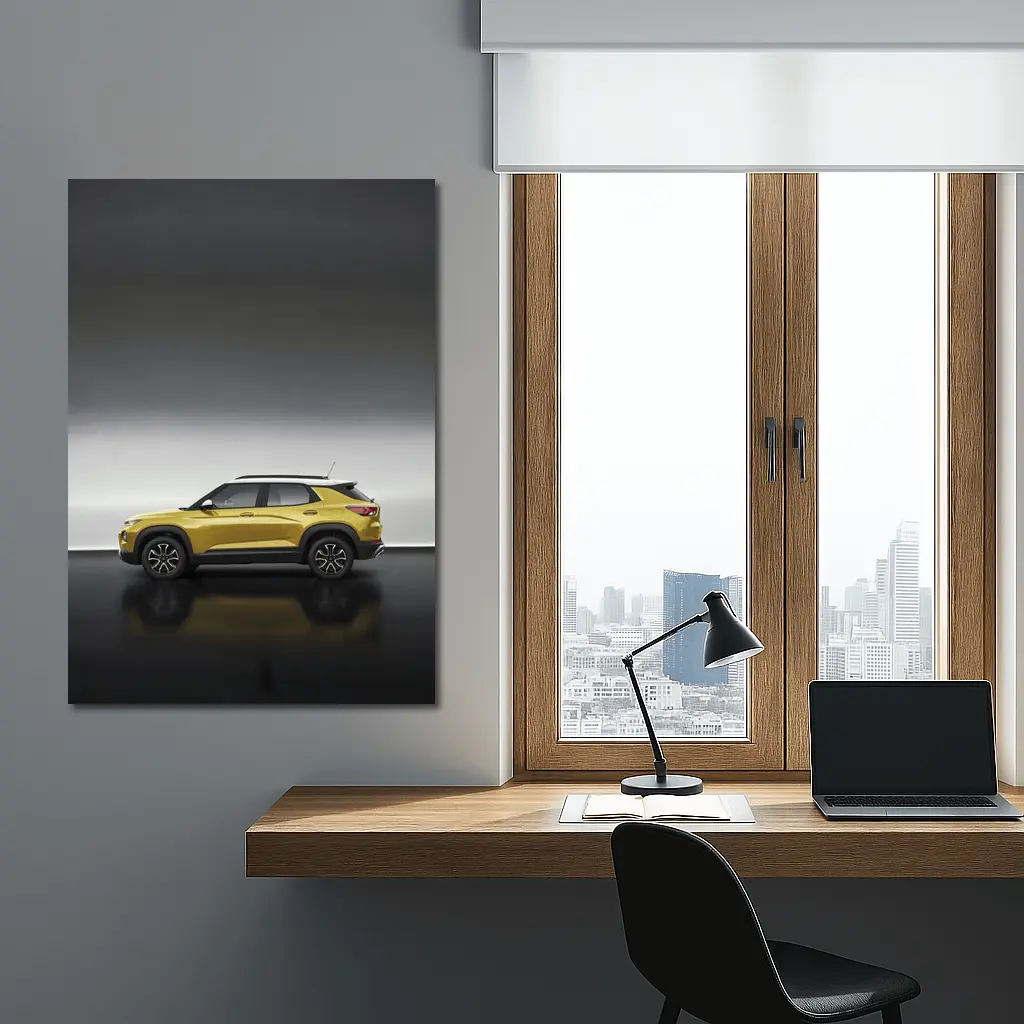 Chevrolet Trailblazer Yellow SUV Studio Shot – Wall Art