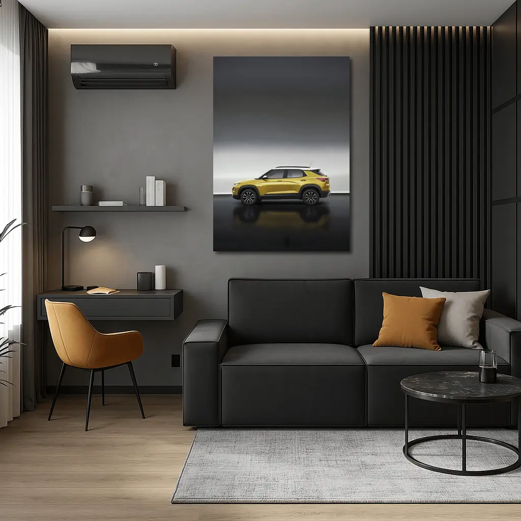Chevrolet Trailblazer Yellow SUV Studio Shot – Wall Art