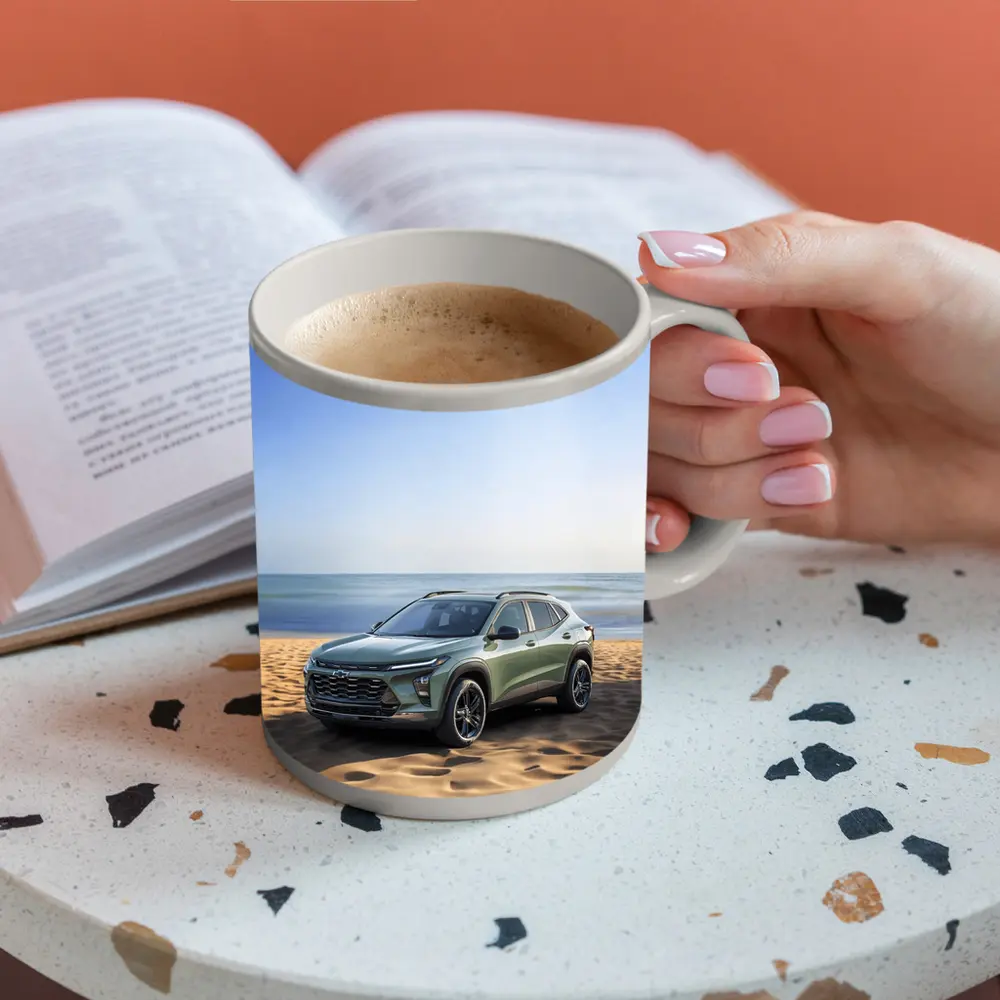 Chevrolet Trax Green SUV Beach Setting – Mugs