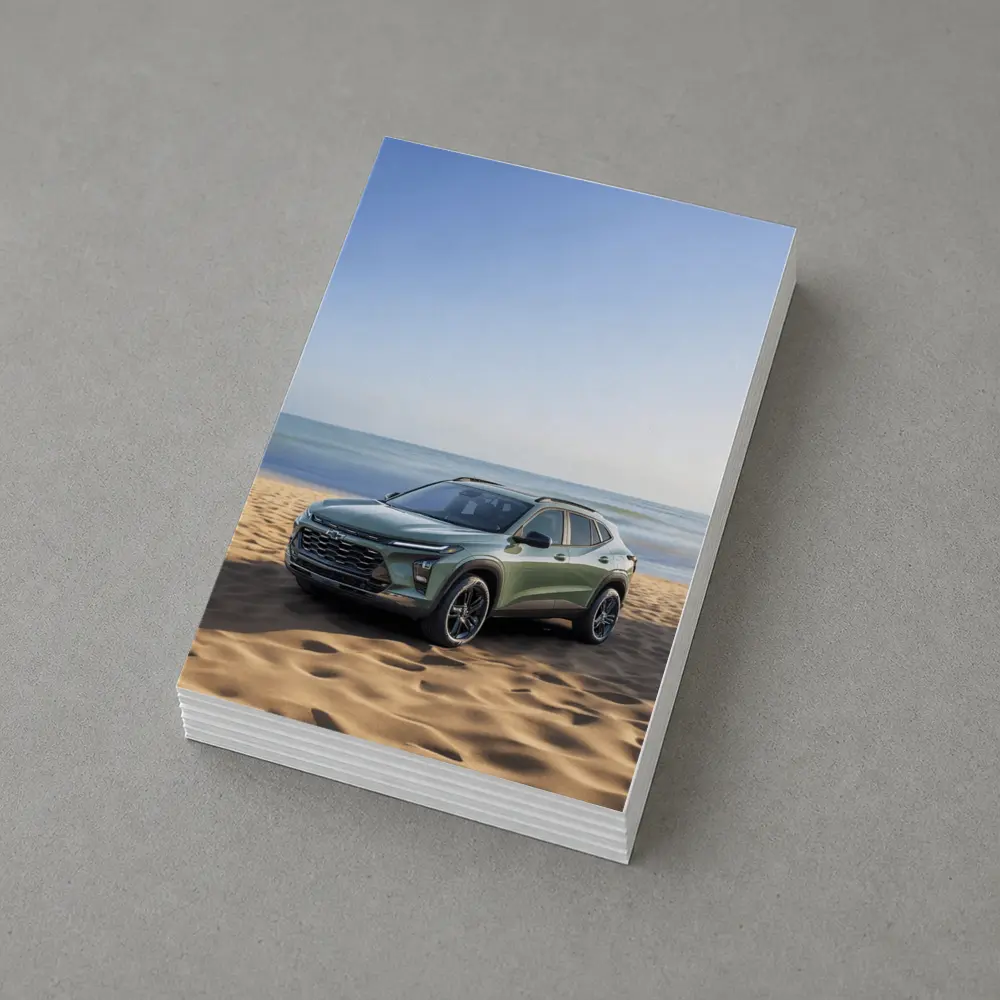 Chevrolet Trax Green SUV Beach Setting – Postcards