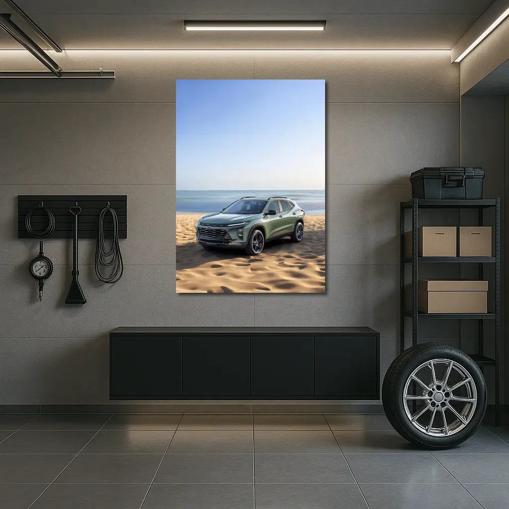 Chevrolet Trax Green SUV Beach Setting – Wall Art