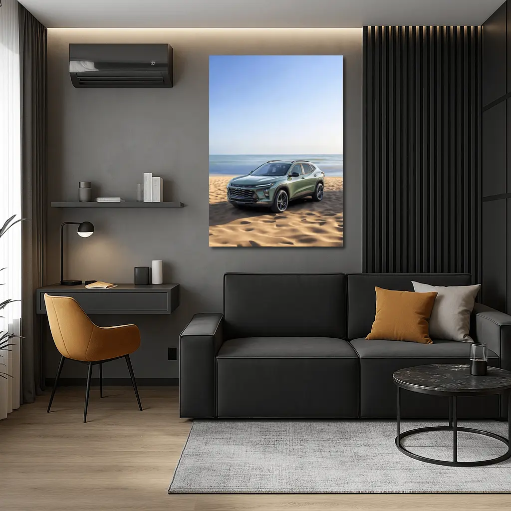 Chevrolet Trax Green SUV Beach Setting – Wall Art