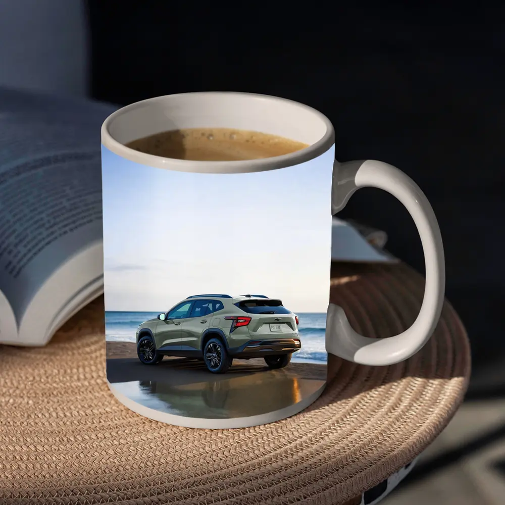 Chevrolet Trax SUV Parked on Sandy Beach – Mugs