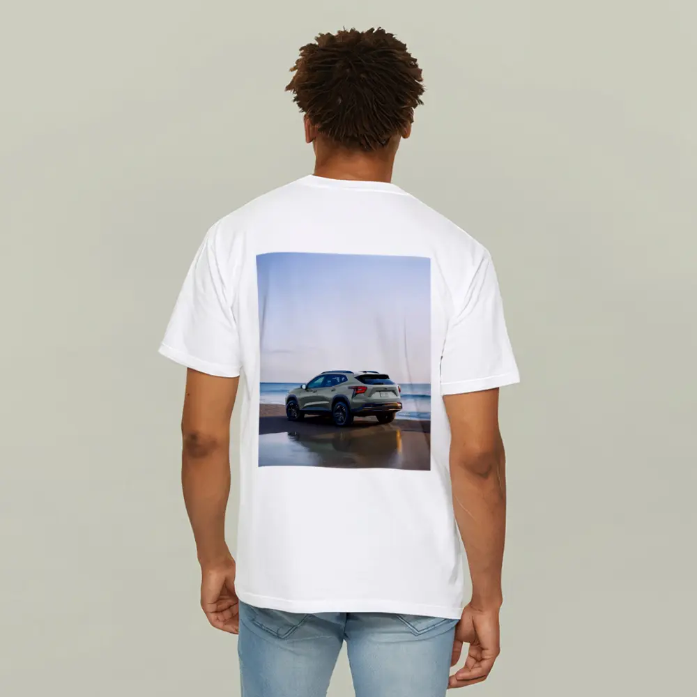 Chevrolet Trax SUV Parked on Sandy Beach – T-Shirts