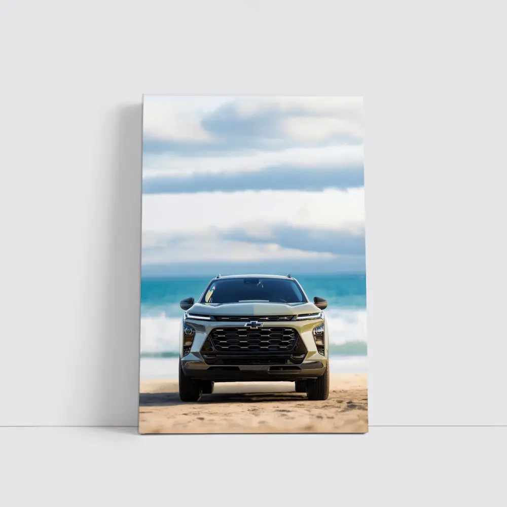 Chevrolet Trax SUV Parked on Sandy Beach – Wall Art
