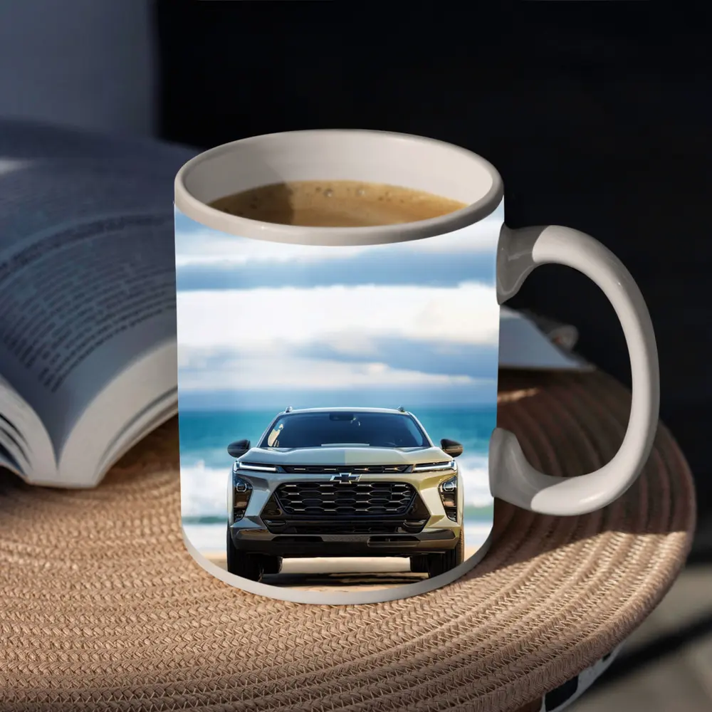 Chevrolet Trax SUV Parked on Sandy Beach – Mugs