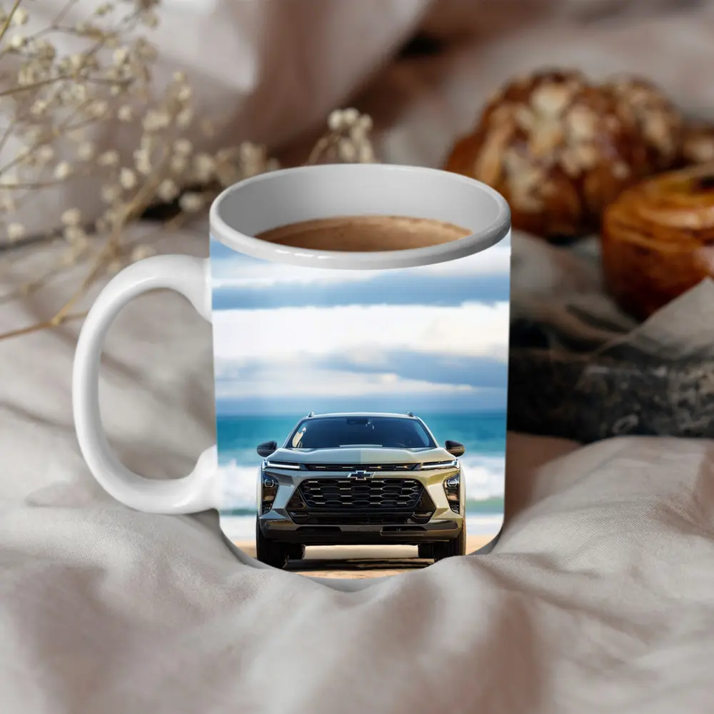 Chevrolet Trax SUV Parked on Sandy Beach – Mugs