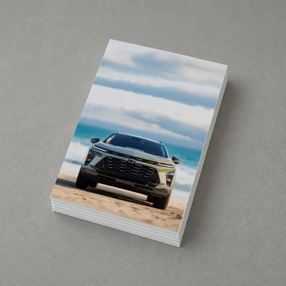Chevrolet Trax SUV Parked on Sandy Beach – Postcards