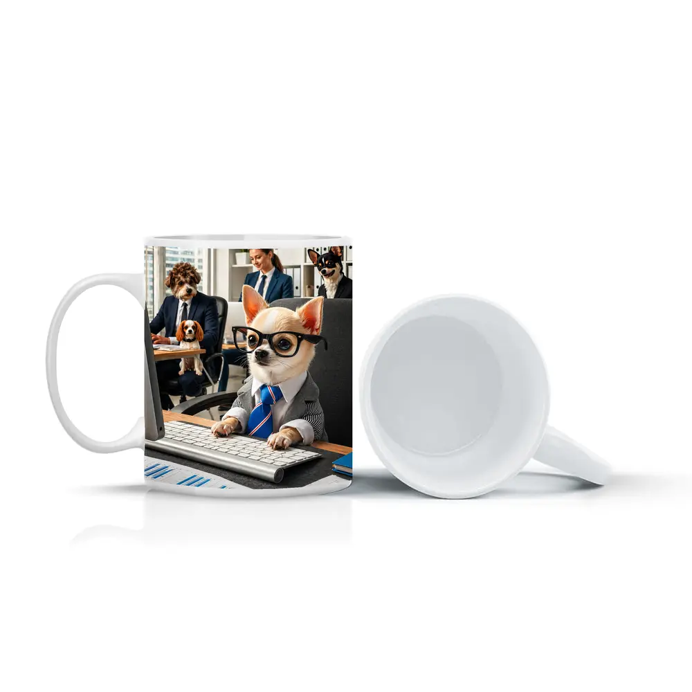 Chihuahua Boss Working In Corporate Office – Mugs