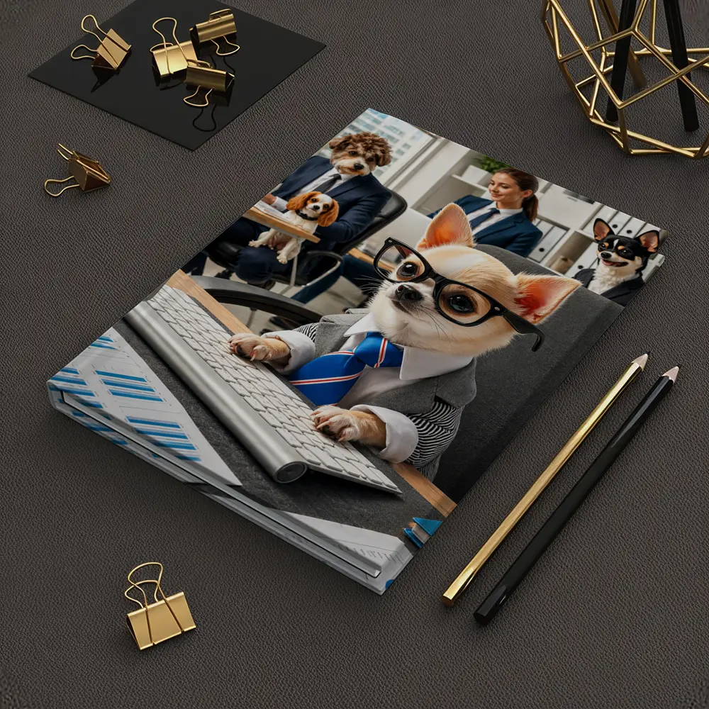 Chihuahua Boss Working In Corporate Office – Notebooks