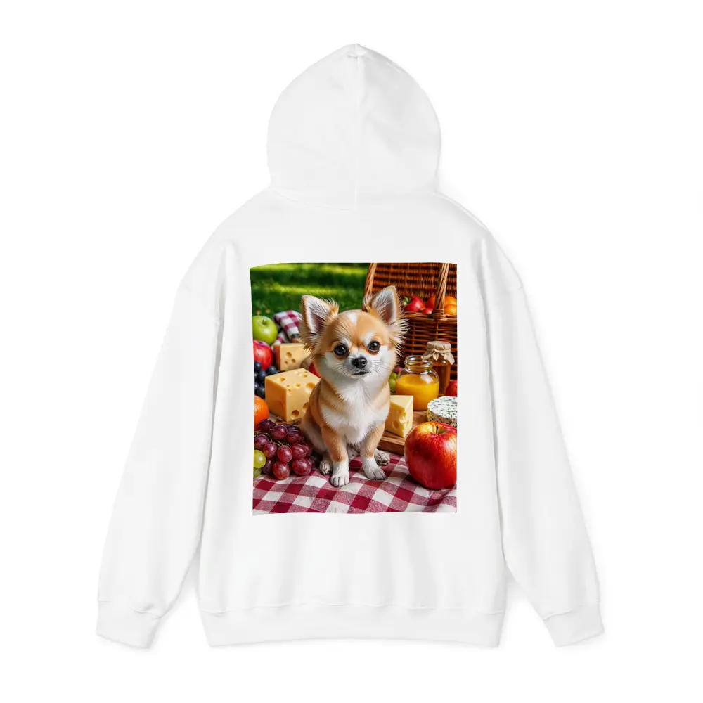Chihuahua Sitting at Summer Picnic Spread – Hoodies