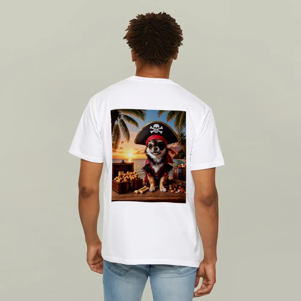 Chihuahua Pirate Dog Tropical Beach Sunset – T-Shirts