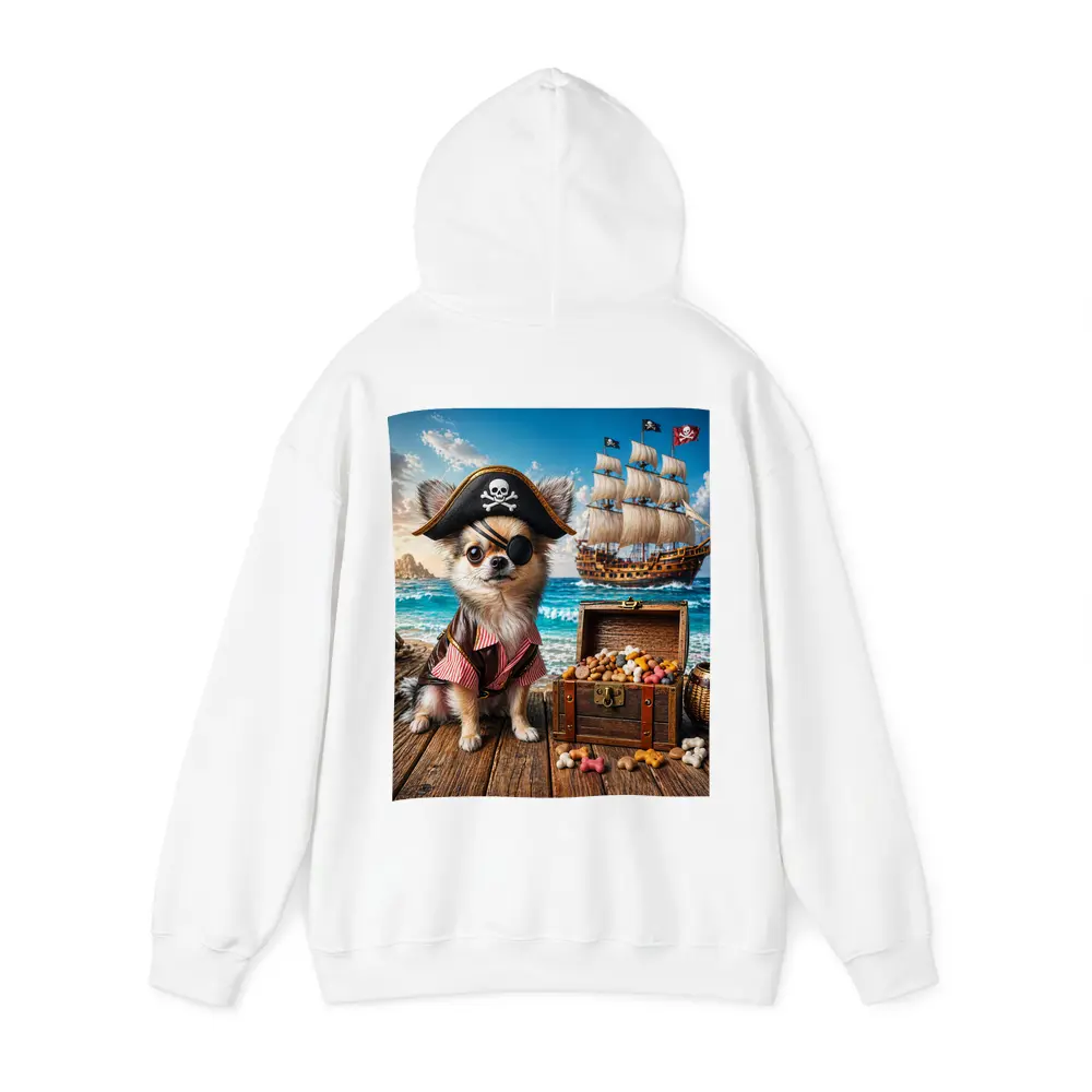 Chihuahua Pirate Dog With Treasure Chest Ocean – Hoodies